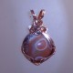 Peach Bullseye Lake Superior Agate Pendant