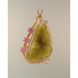 Slice of Lime Victoria Stone Pendant