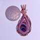 Patriotic Fordite Pendant