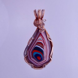 Patriotic Fordite (Centuryite) Pendant