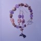 Amethyst with Pink Prehnite Earrings