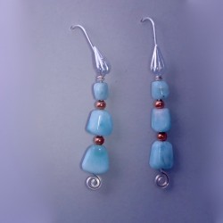 Larimar Nugget Earrings