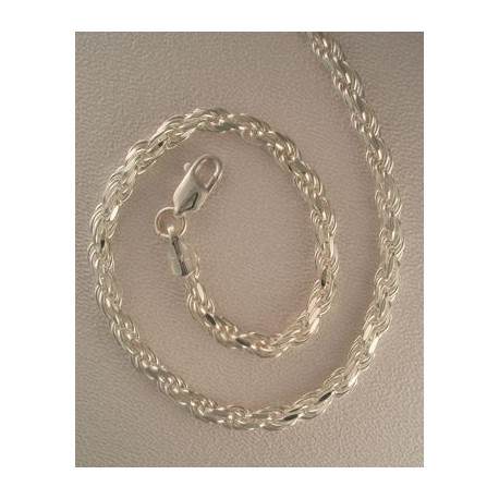 16 inch Sterling Silver Rope Heavy Chain