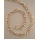 24" gold-fill and sterling silver figaro chain