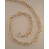 24" Gold-Fill & Sterling Silver Figaro Chain