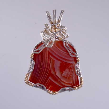 Astonishing Bell Lake Superior Agate Pendant