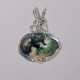 Thomsonite Flowers  Isle Royale Greenstone Pendant