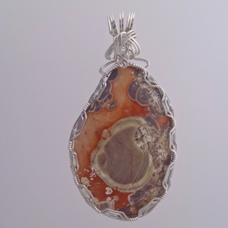 Orange Mushroom Jasper Pendant