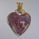 Purple Heart Luna Agate Pendant