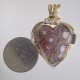 Purple Heart Luna Agate Pendant