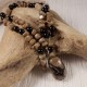 Petoskey Stone and Black Onyx Necklace