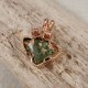 Pink Flowers  Greenstone Pendant