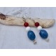 Leland Blue stone red, white, and blue earrings