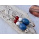 Leland Blue stone red, white, and blue earrings