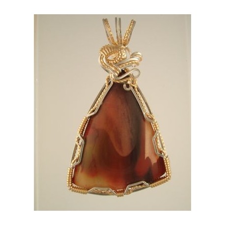 Shades of Wine Mookaite Pendant