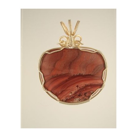 Pink Picture Jasper Pendant