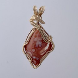 Pink Dancelot Lake Superior Agate Pendant