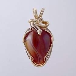 kick of Color Lake Superior Agate Pendant