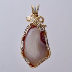 Gray Spirit Lake Superior Agate Pendant