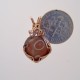 Peach Bullseye Lake Superior Agate Pendant