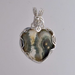 Hanging Rock Necklace - Ocean Jasper Pendant - .925 Silversmith - Ocean Jasper Necklace - Ooak 4