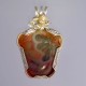 Midnight Wine Lake Superior Agate Pendant