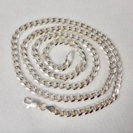 24" Sterling Silver 4.6 mm Curb Chain