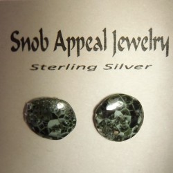 Isle Royale Greenstone Silver Stud Earring