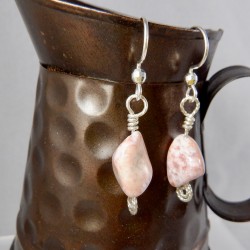 Pink Prehnite Earrings