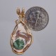 Copper Agate with Greenstone Pendant Mixed Media