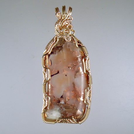 Blazing Copper Datolite Pendant