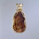 Orange Petrified Wood Pendant