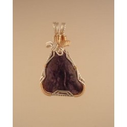 Charoite Triangular Pendant