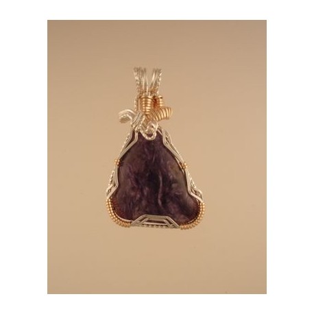 Charoite Triangular Pendant