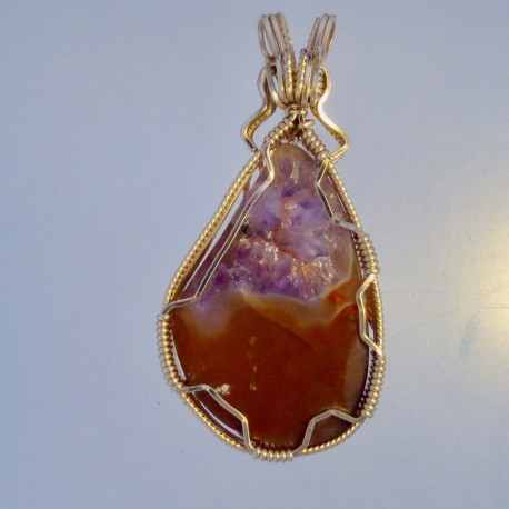 Amethyst Lake Superior Agate Pendant