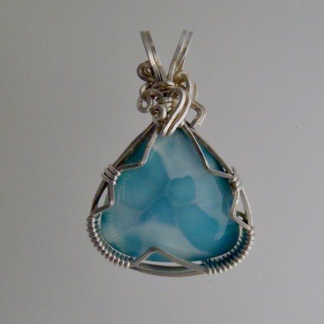 Melancholy Blue Larimar Pendant