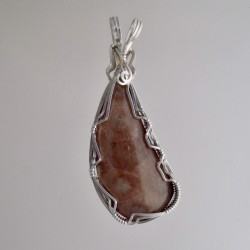 Pink Adoration Petoskey Stone Pendant