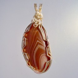 Ripples Lake Superior Agate Pendant