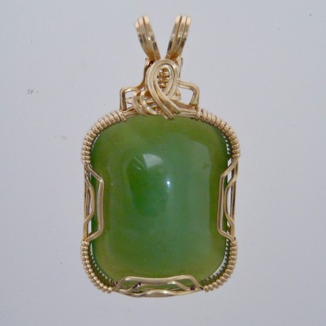 Intimate Glow Cat's Eye Jade Pendant