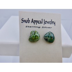 Isle Royale Greenstone Sterling Silver Stud Earring