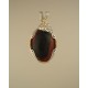 Black and red Kentucky Agate Pendant