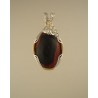Black & Red Kentucky Agate Pendant