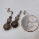 Petoskey Stone Three Bead Earring