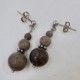 Petoskey Stone Three Bead Earring