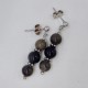 Petoskey and Black Onyx Earrings