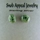 Isle Royale Greenstone Sterling Silver Stud Earring