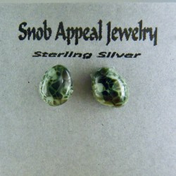 Isle Royale Greenstone Sterling Silver Stud Earring