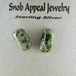 Isle Royale Greenstone Sterling Silver Stud Earring