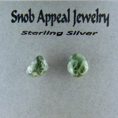 Isle Royale Greenstone Sterling Silver Stud Earring