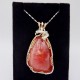 Crystal Rose Rhodochrosite Pendant